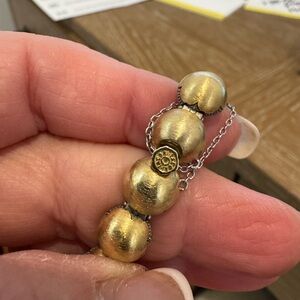 Tacori 925 18K Yellow Gold Dew Drops Pave Bracelet